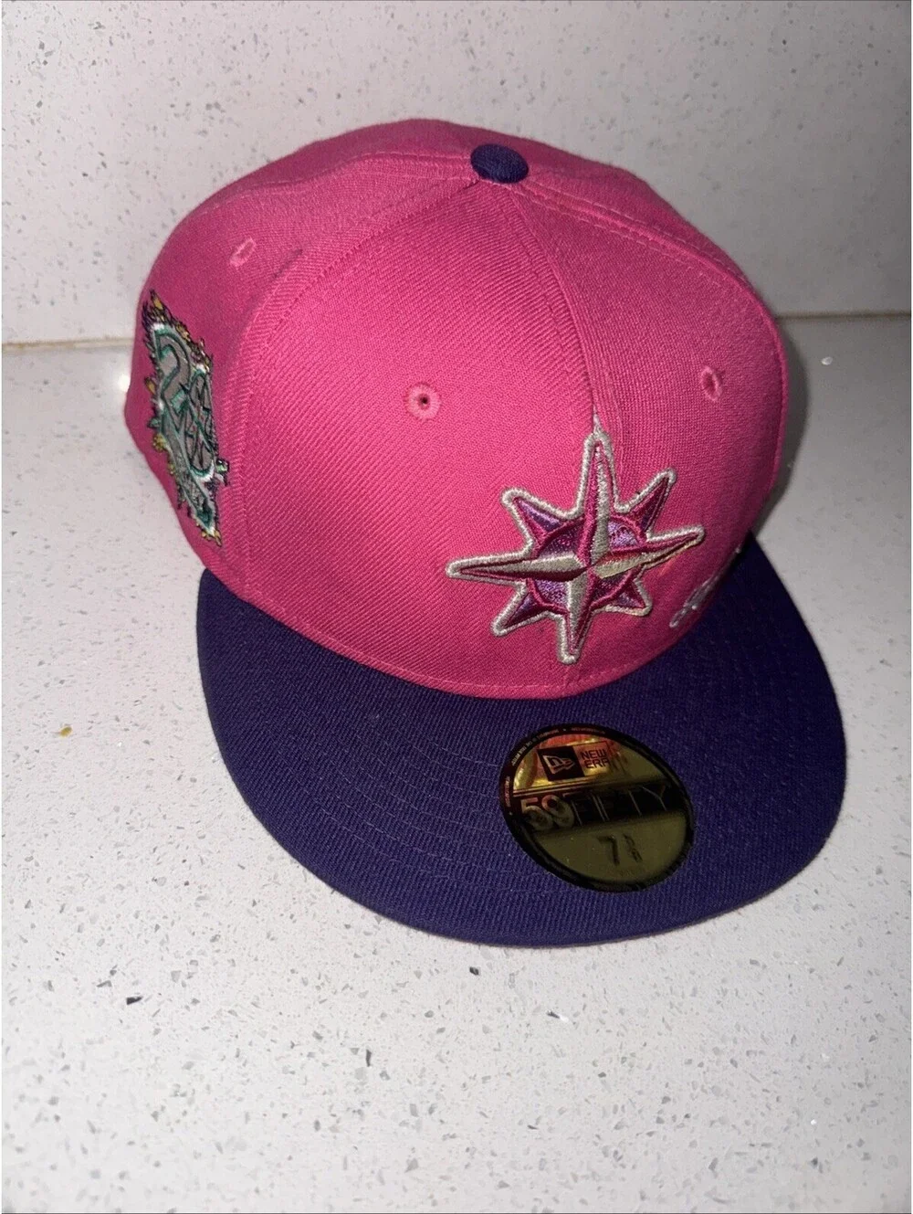 New Era 59FIFTY Seattle Mariners Hat Club Jae Tips Forever Fitted Hat Pink 7 5/8